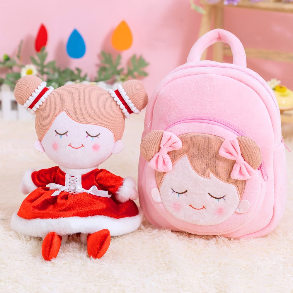 Personalizedoll Personalisierter Plüschrucksack Rosa Rosa RucksackRosa🍒