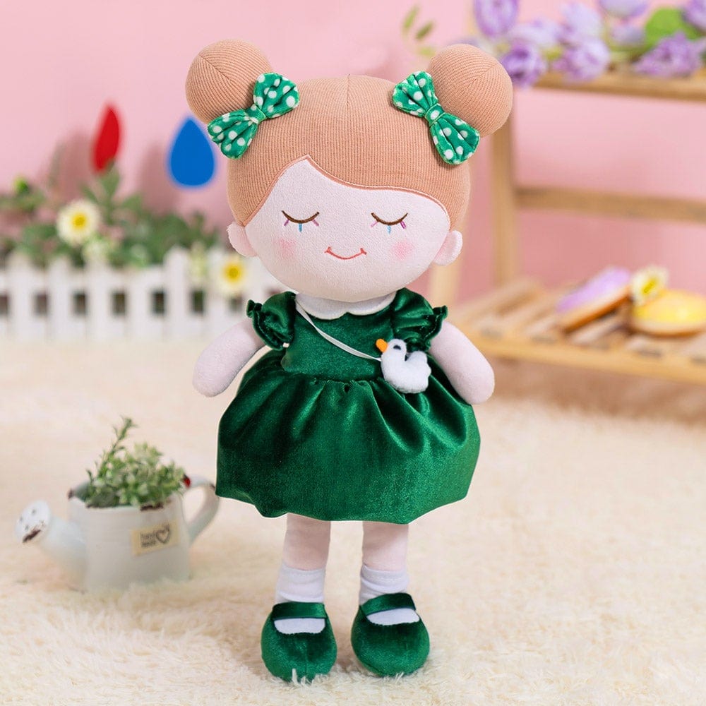 Personalizedoll Personalisierte Plüschpuppe im grünen Kleid Grün🦢