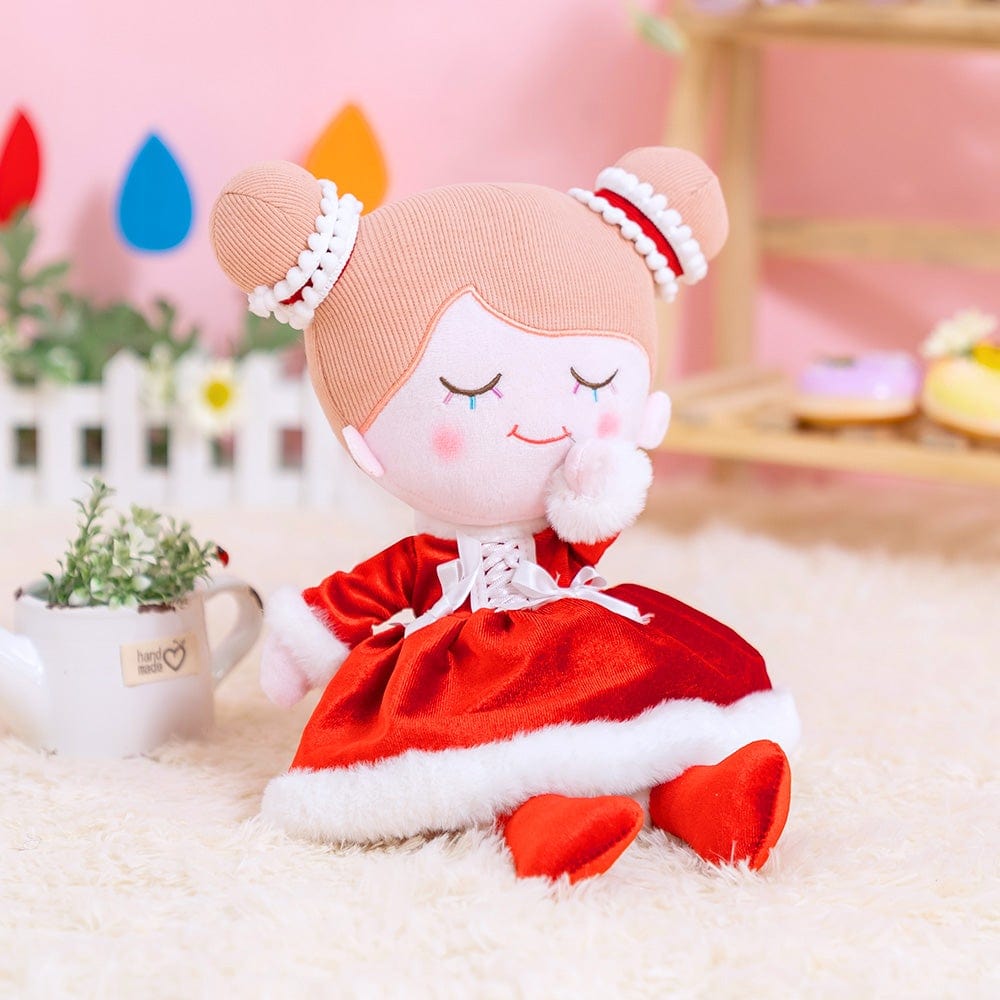 Puppenia Personalisierte Plüschpuppe im roten Kleid Rote❣️