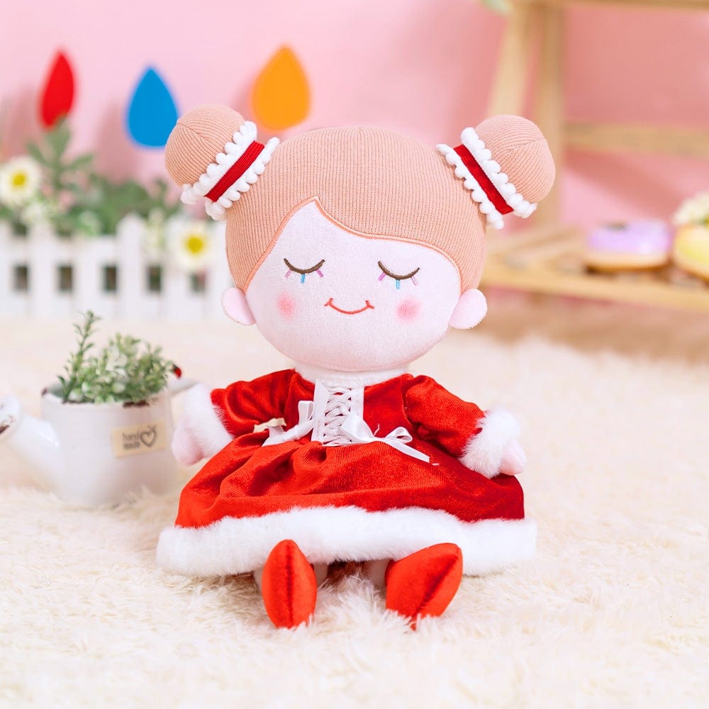 Puppenia Personalisierte Plüschpuppe im roten Kleid Rote❣️