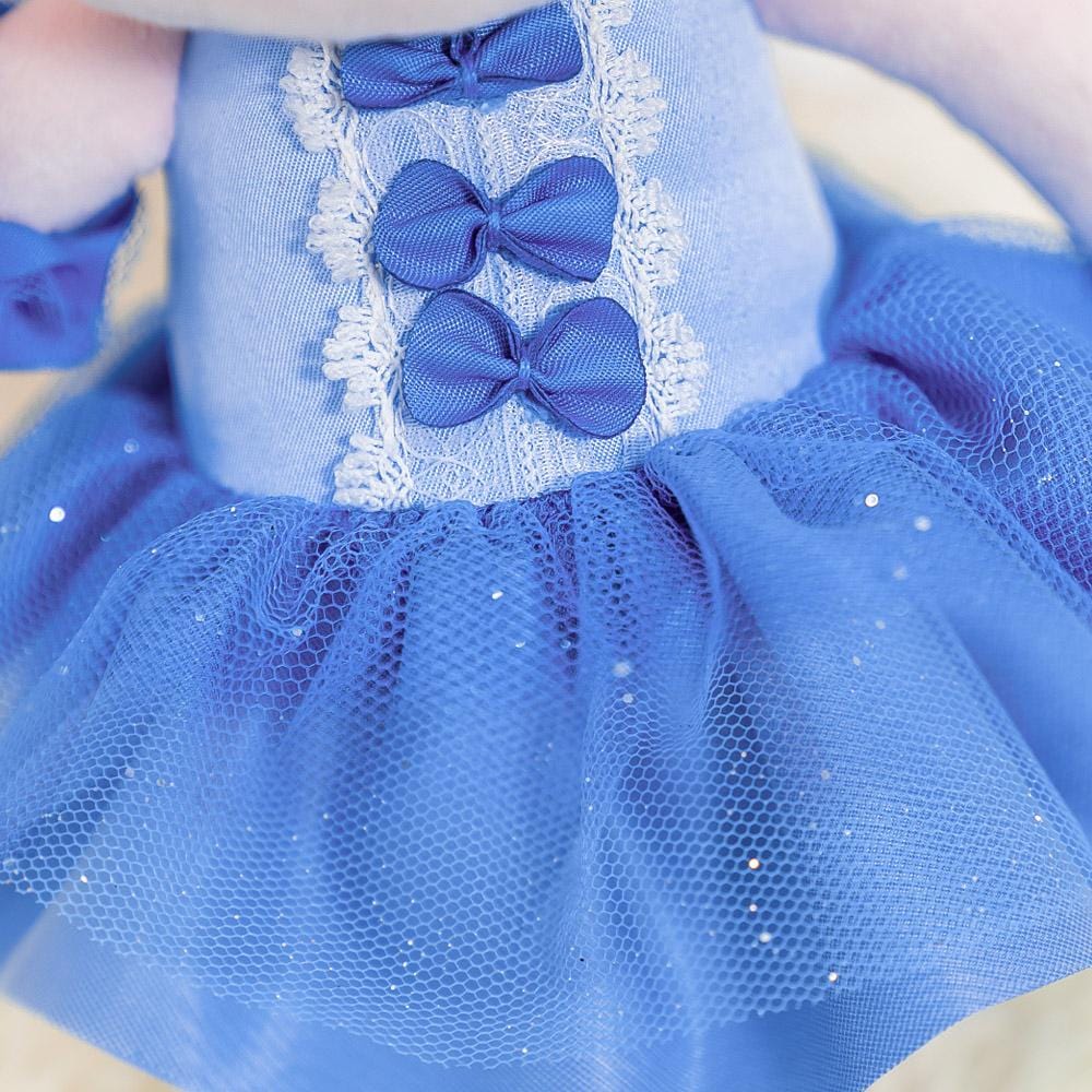 Puppenia Blaues Ballett Tutu personalisierte Plüschpuppe Blau🩰