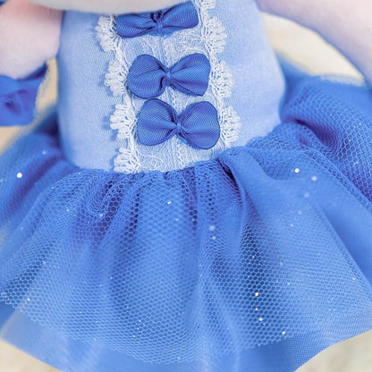 Puppenia Blaues Ballett Tutu personalisierte Plüschpuppe Blau🩰
