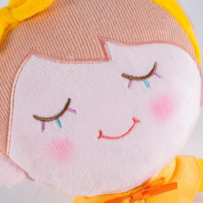 Personalizedoll Herbstmädchen gelber Rock Plüschpuppe Gelbe Puppe