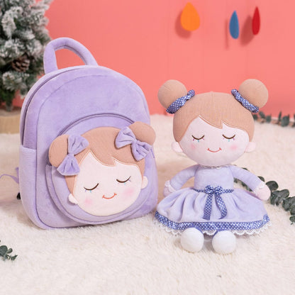 Personalizedoll Personalisierter Plüschrucksack Lila Lila Rucksack🎒 / Helles Lila💜