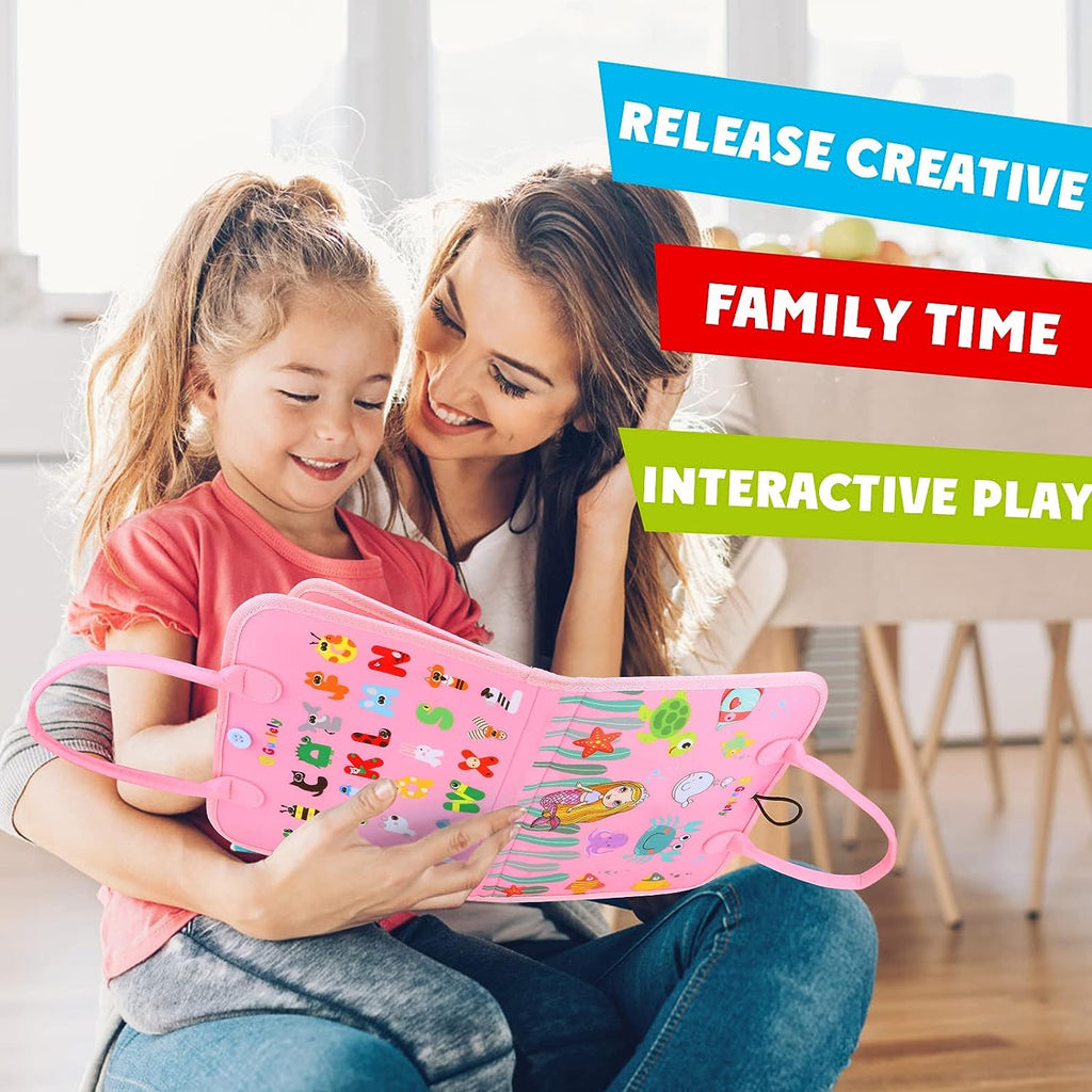 Personalisiertes Beschäftigungsbrett Plüsch-Montessori-Spielzeug für Kleinkinder
