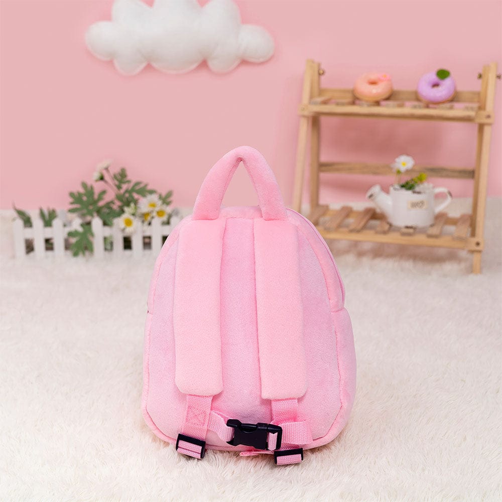 OUOZZZ Personalisierter Plüschrucksack Rosa Rucksack