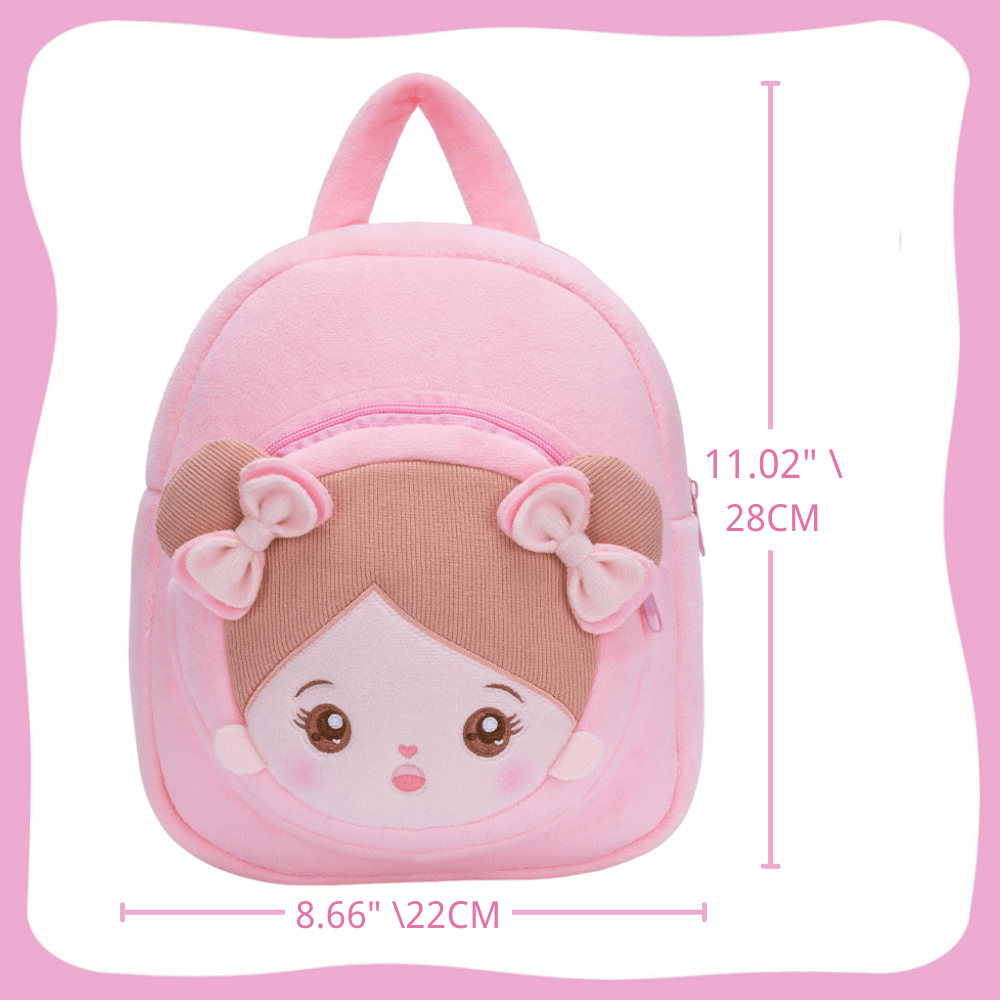 OUOZZZ Personalisierter Plüschrucksack Rosa Rucksack