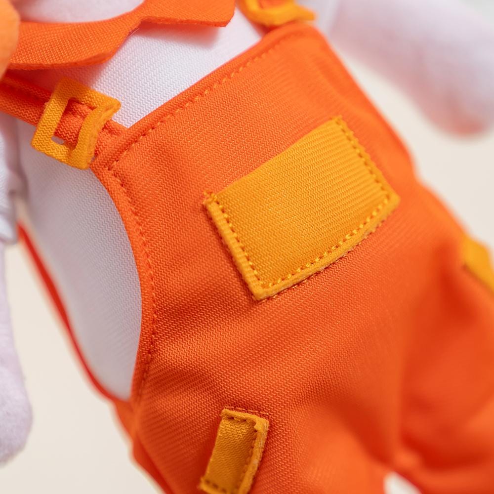 Puppenia Personalisierte Plüschpuppe mit orangefarbenem Fuchskostüm und verspieltem Gesichtsausdruck Fuchs🦊