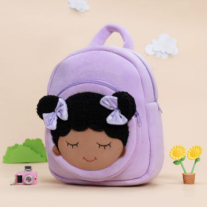 Tiefen Teint Personalisierter Plüschrucksack Lila