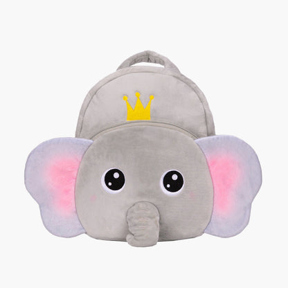 Personalisierter Plüschrucksack Grauer Elefant