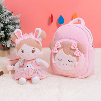 Personalizedoll Personalisierter Plüschrucksack Rosa Rosa Rucksack🎒