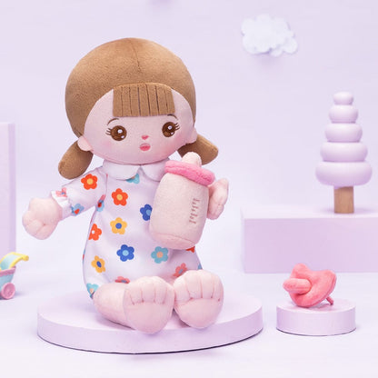 OUOZZZ Klein Weiße Personalisierte Plüschpuppen mit Offenen Augen in Sitzender Position
