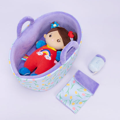 Mini Personalisierte Plüschpuppen mit Offenen Augen im Braune Haut & Geschenkset