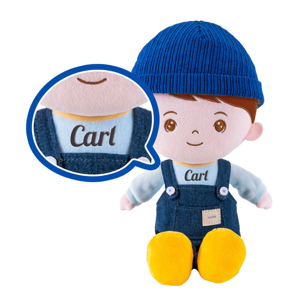 Puppenia Entzückende personalisierte Puppen und personalisierte Rucksäcke【Abby】 Junge mit braunen Haaren
