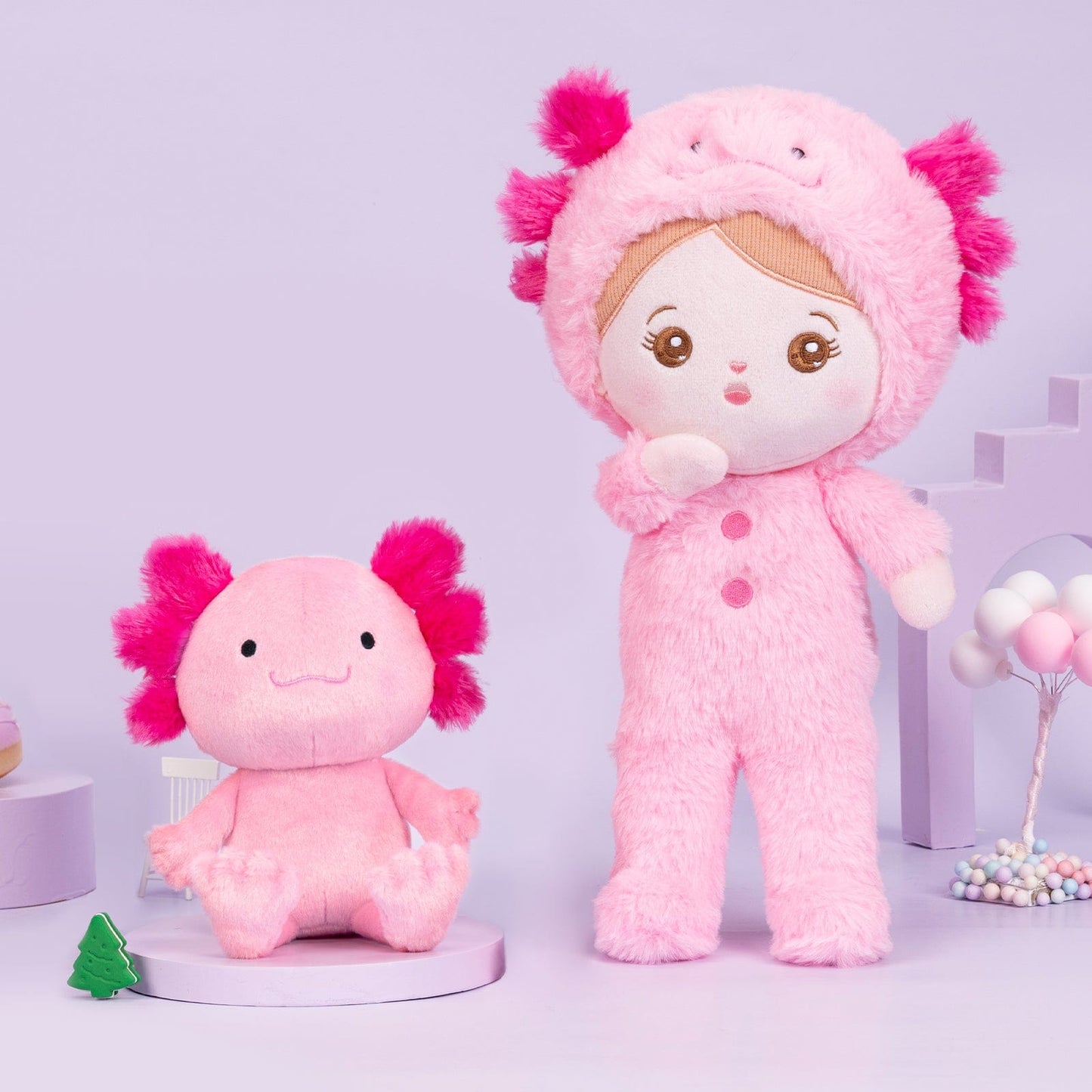 Puppenia Original personalisierte Puppe+ (optionales Rucksack-Set) Seeungeheuer-Puppe+Tierpuppe