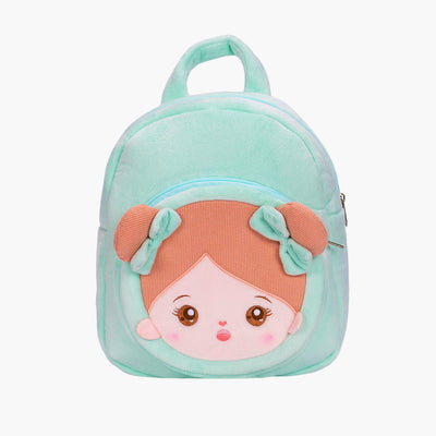 Personalisierter Plüschrucksack Grüner mit Offenen Augen