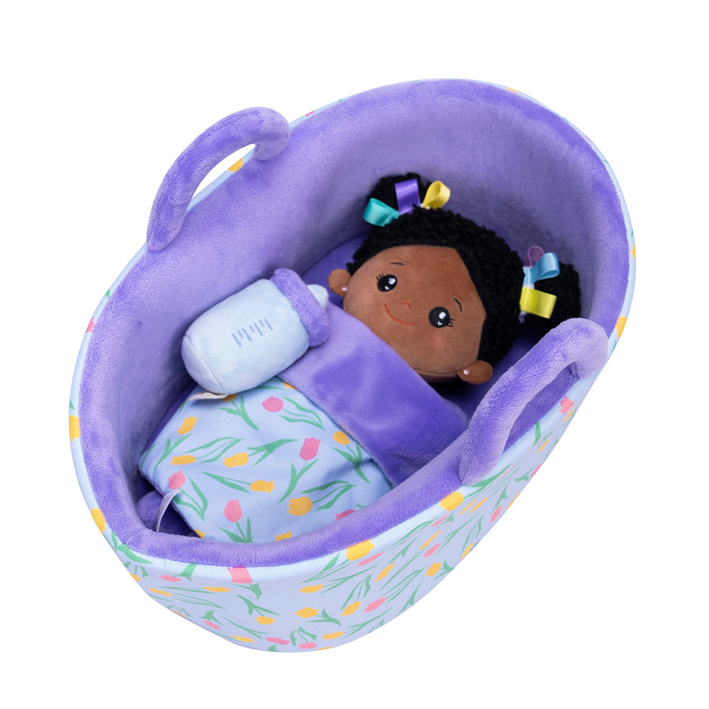 Mini Violett Tiefen Teint Personalisierte Plüschpuppen & Geschenkset