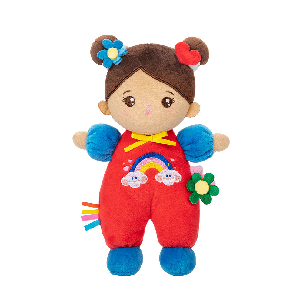 Mini Personalisierte Plüschpuppen mit Offenen Augen im Braune Haut