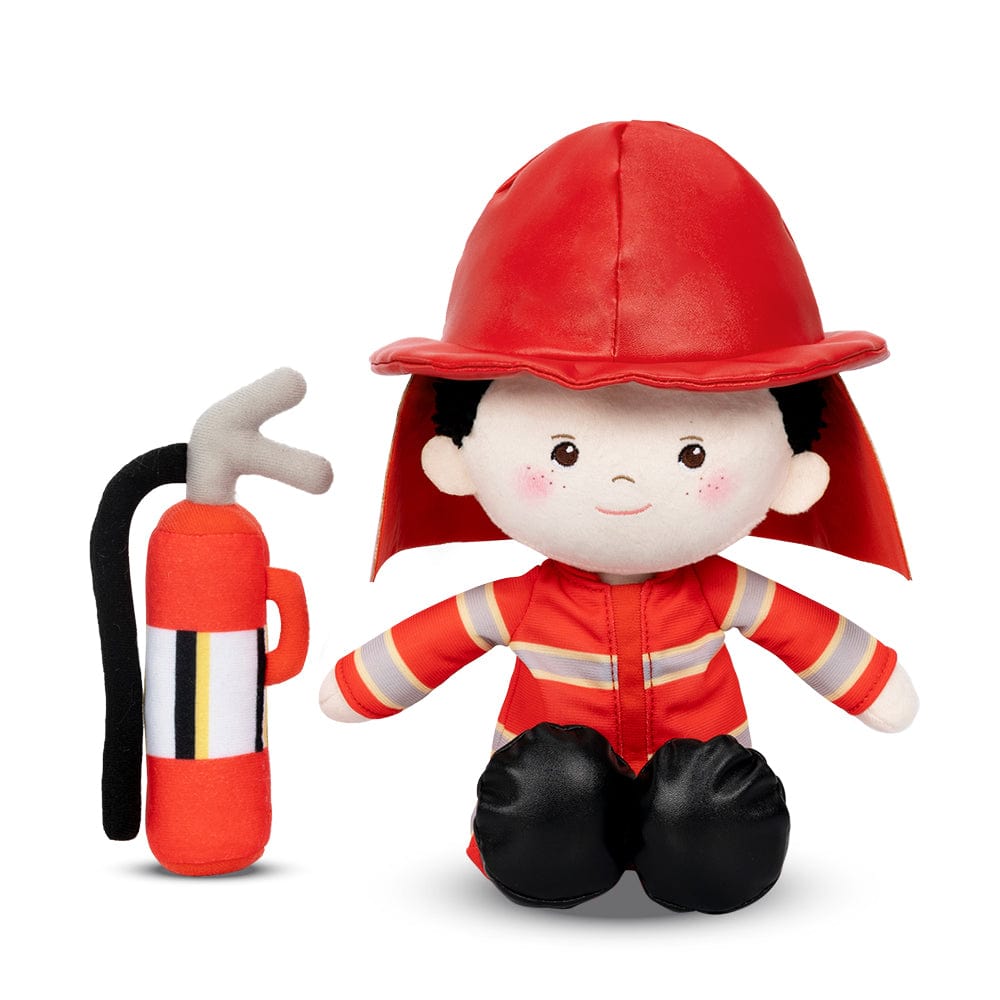 OUOZZZ Personalisierte Feuerwehr Plüschpuppe für Jungen Nur Puppe⭕️