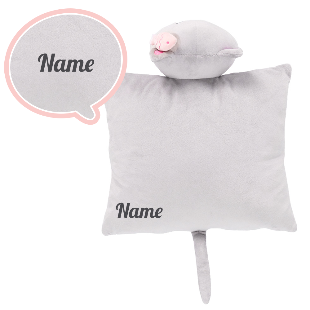 Personalisierte Plüsch-Katzenpuppe & Kissen & Beruhigendes Handtuch Geschenkset