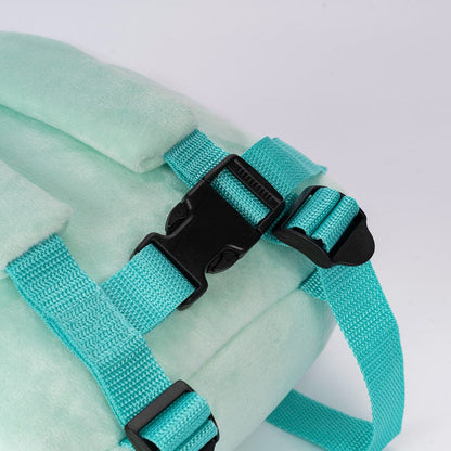Personalizedoll Personalized Green Plush Baby Backpack