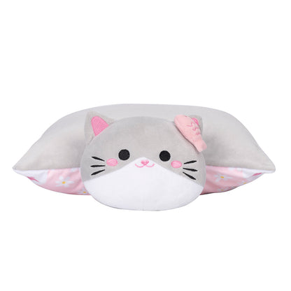 Personalisierte Plüsch-Katzenpuppe & Kissen & Beruhigendes Handtuch Geschenkset