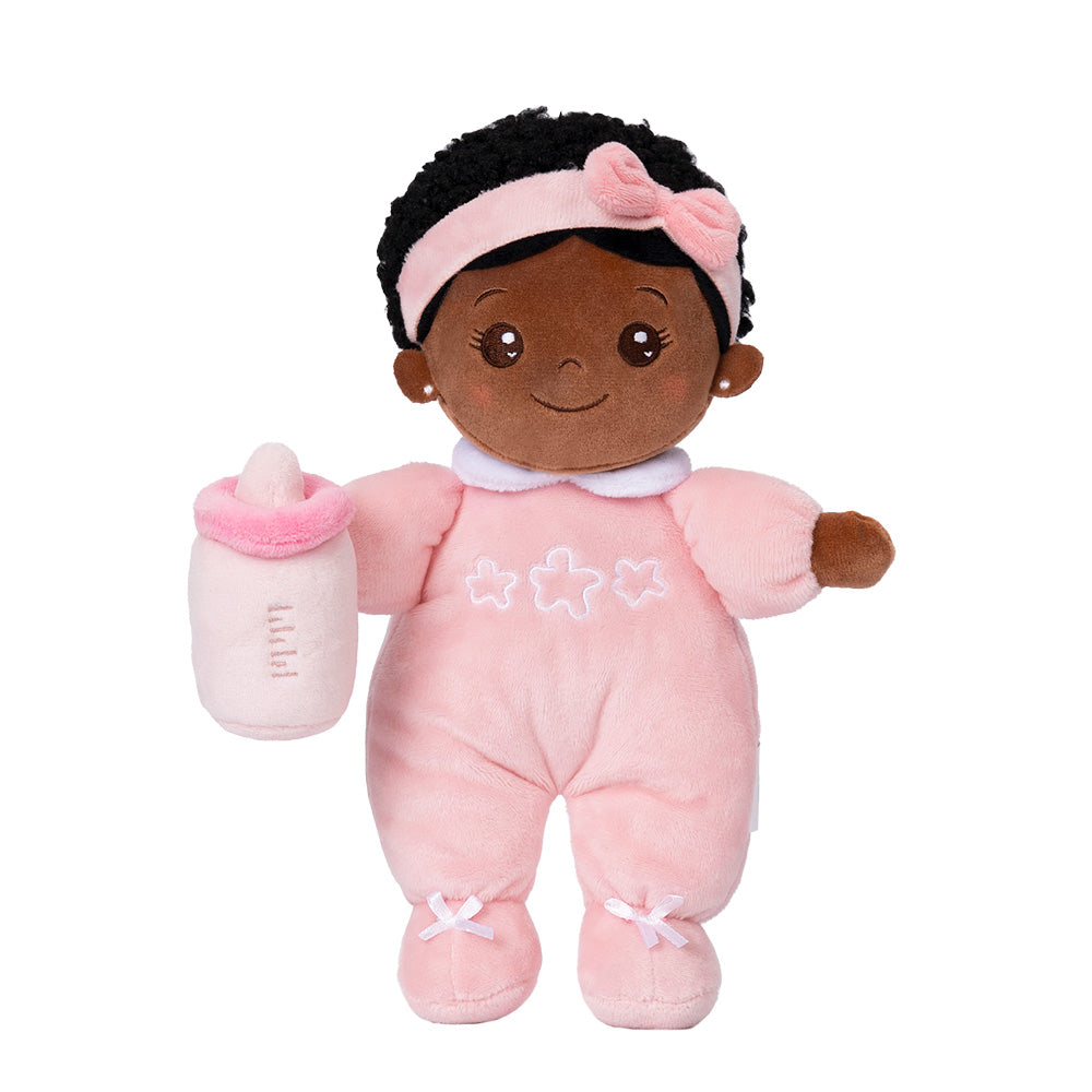 Mini Rosa Tiefen Teint Personalisierte Plüschpuppen & Geschenkset