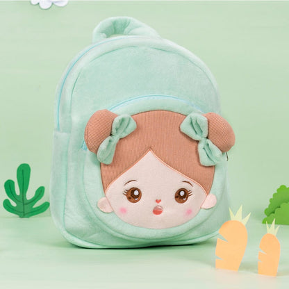 OUOZZZ Personalisierter Plüschrucksack Grüner mit Offenen Augen