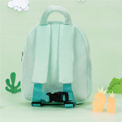 Personalizedoll Personalized Green Plush Baby Backpack