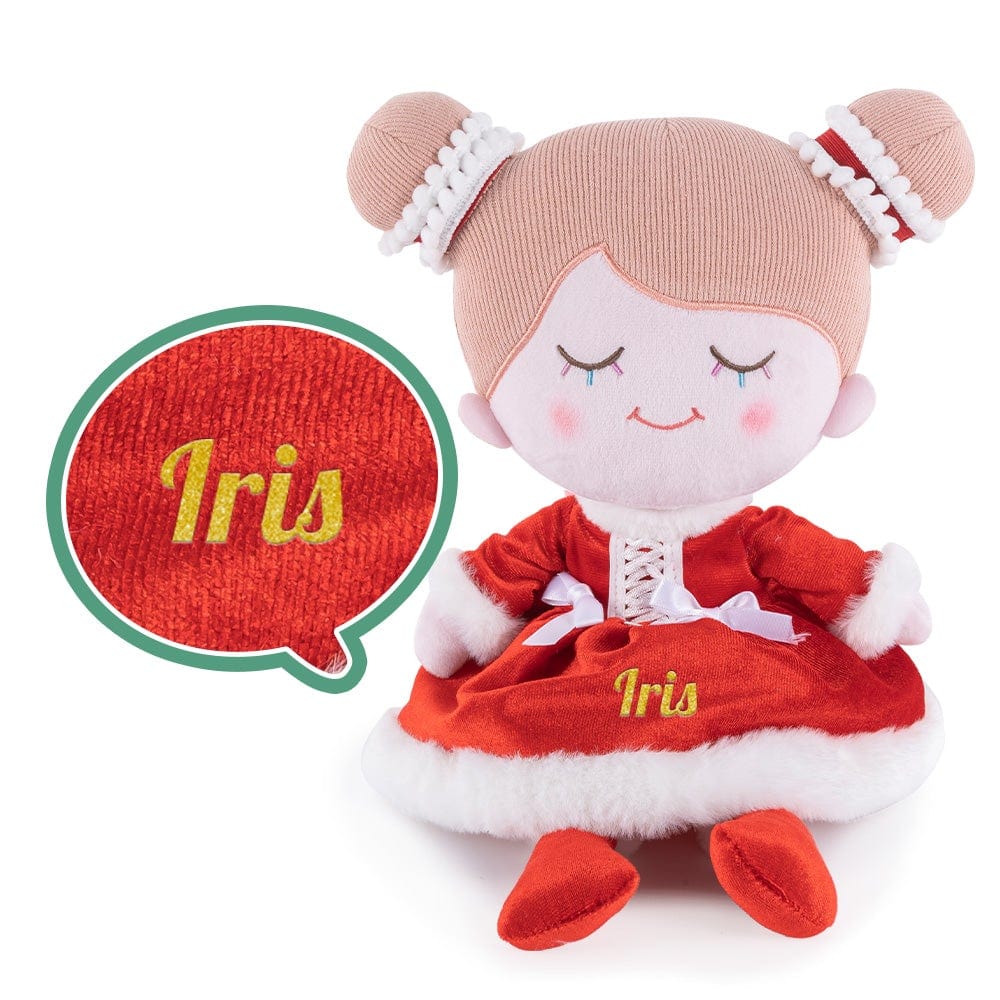 Puppenia Personalisierte Plüschpuppe im roten Kleid Rote❣️