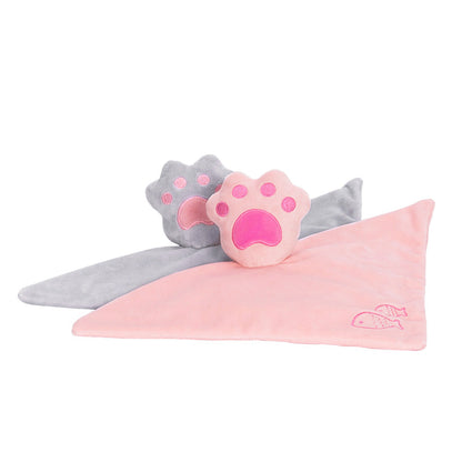 Personalisierte Plüsch-Katzenpuppe & Kissen & Beruhigendes Handtuch Geschenkset