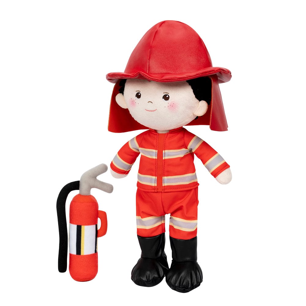 OUOZZZ Personalisierte Feuerwehr Plüschpuppe für Jungen