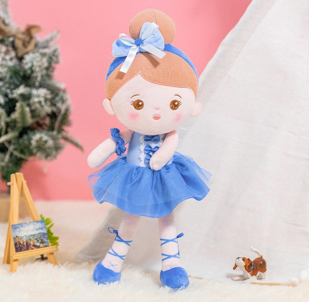 Puppenia Blaues Ballett Tutu personalisierte Plüschpuppe Blau🩰