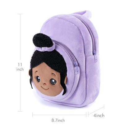 ouozzz Personalized Purple Deep Skin Tone Plush Nevaeh Backpack Purple