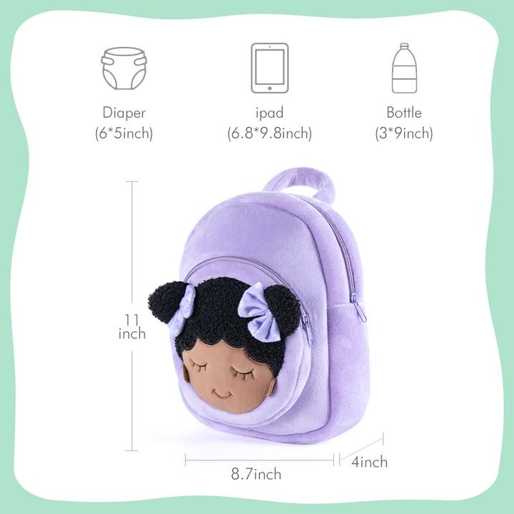 Tiefen Teint Personalisierter Plüschrucksack Lila