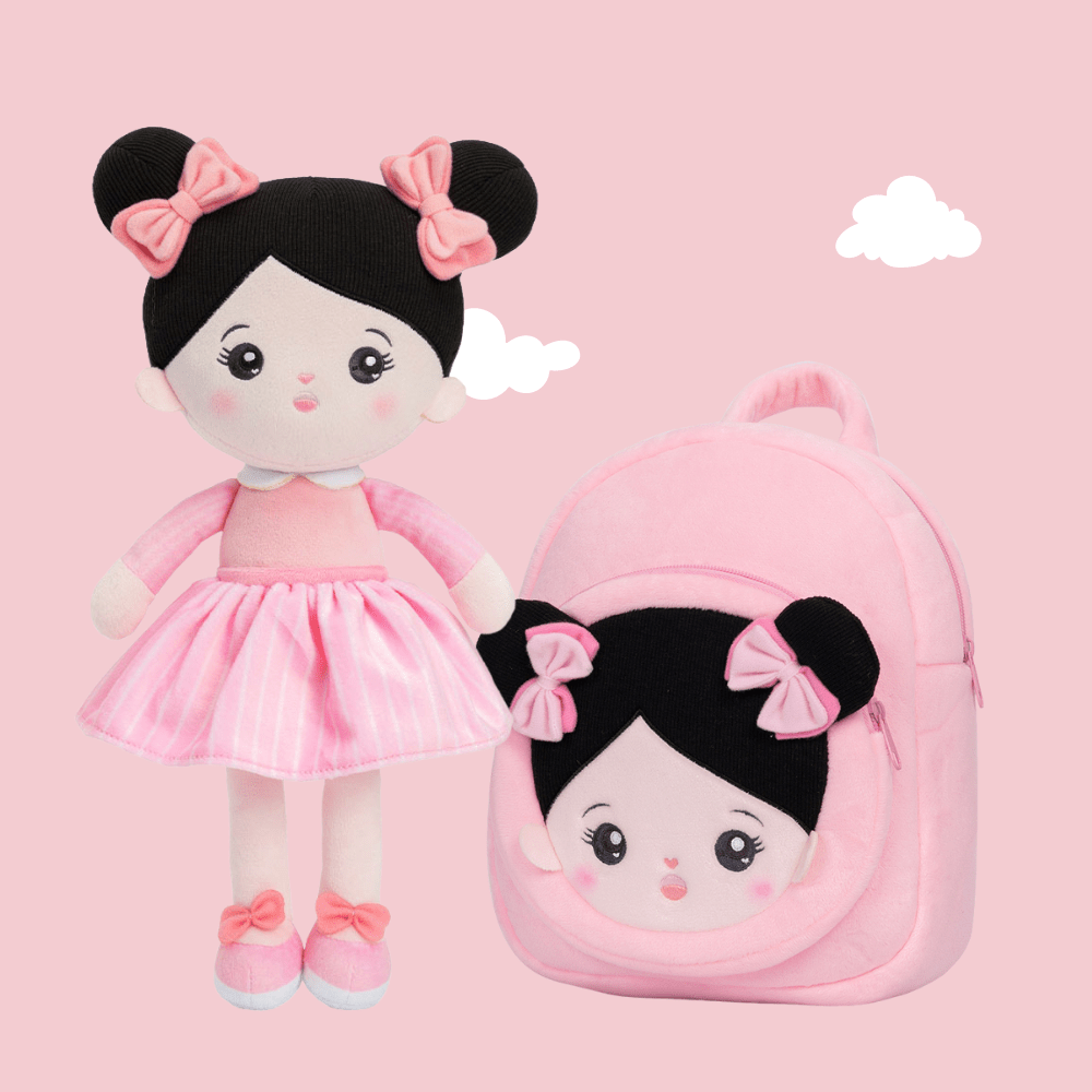Puppenia Original personalisierte Puppe+ (optionales Rucksack-Set) Abby-1+ Rucksack🎒