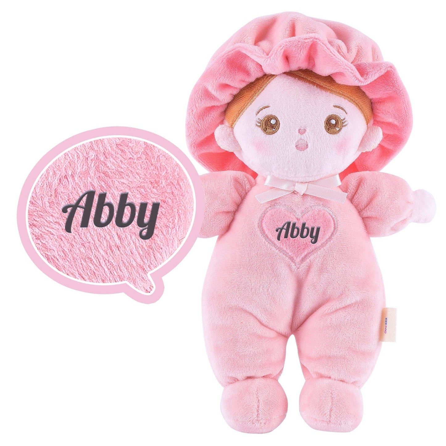 Puppenia Süße Plüschpuppe mit originellem Design und Persönlichkeit + (optionales Set) Rosa Minipuppe