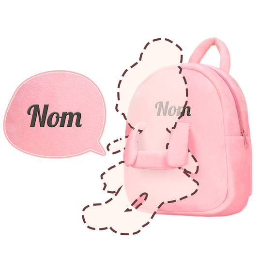 Niedliche Persönlichkeit Plüschrucksack rosa tragbare Puppe (Puppe nicht im Lieferumfang enthalten)