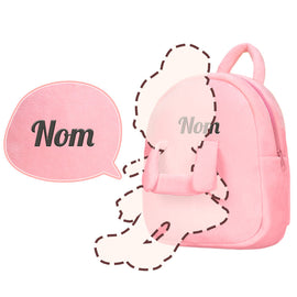 Niedliche Persönlichkeit Plüschrucksack rosa tragbare Puppe (Puppe nicht im Lieferumfang enthalten)