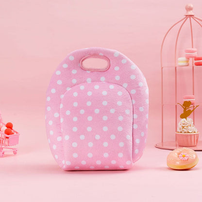 De.Ouozzzshop Personalisierte Rosa Großer Kapazität Plüsch Lunchtasche & Rucksack