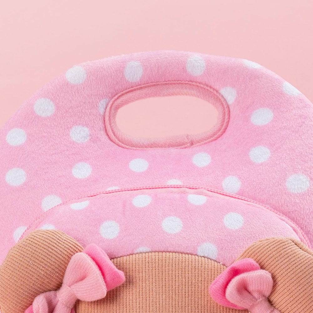 OUOZZZ Personalisierte Rosa Großer Kapazität Plüsch Lunchtasche & Rucksack Lunchtasche