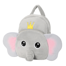 Laden Sie das Bild in den Galerie-Viewer, OUOZZZ Personalized Gray Elephant Plush Backpack