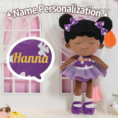 Puppenia Niedliche Persönlichkeits-Plüschpuppe mit originellem Design Dunkelviolett👩🏽