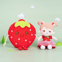 Laden Sie das Bild in den Galerie-Viewer, Personalisierter Erdbeer-Plüsch-Rucksack