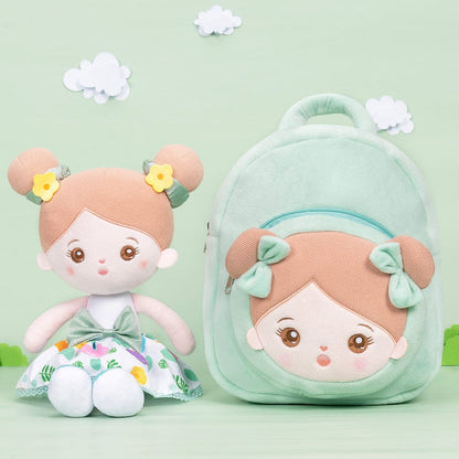 Puppenia Originelles Design, Persönlichkeit, süßes Mädchen, Plüschpuppe + （optionales Rucksack-Set） Frühlingsmädchen🌿+Rucksack🎒