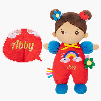 Mini Personalisierte Plüschpuppen mit Offenen Augen im Braune Haut & Geschenkset