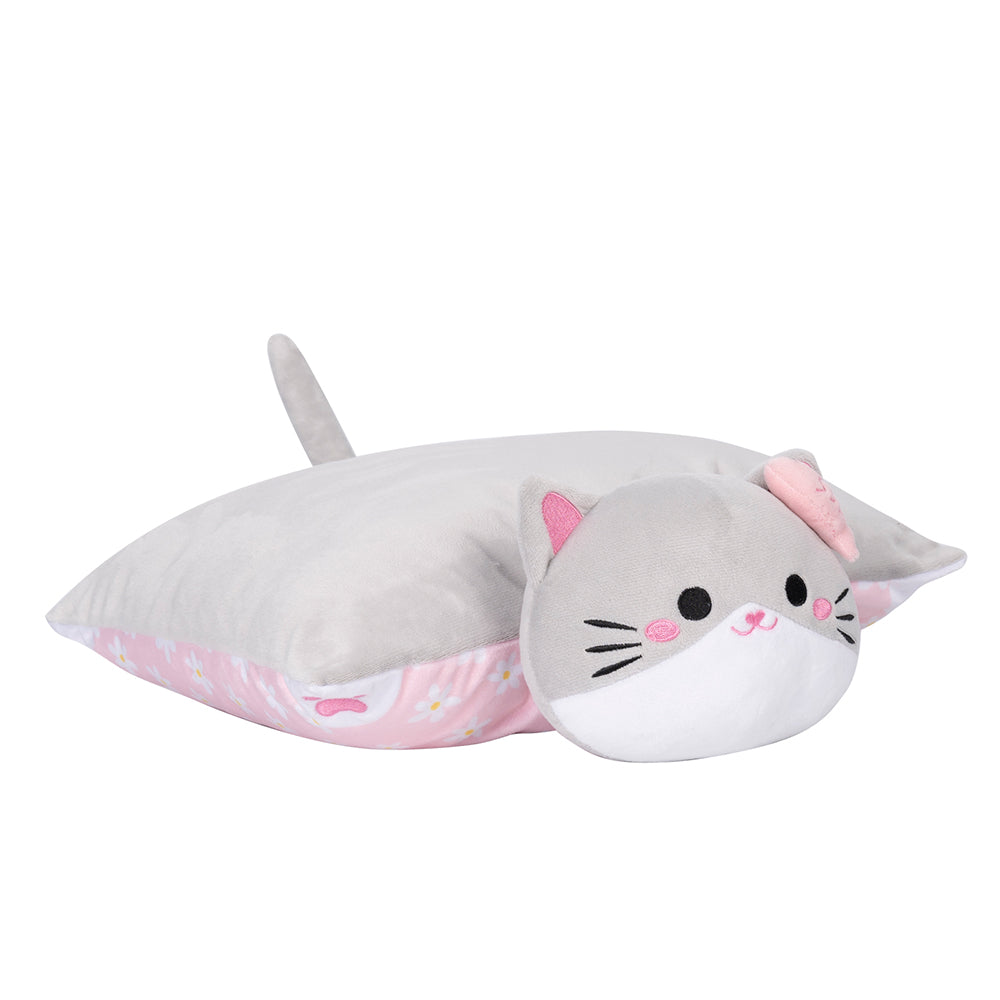 Personalisierte Plüsch-Katzenpuppe & Kissen & Beruhigendes Handtuch Geschenkset