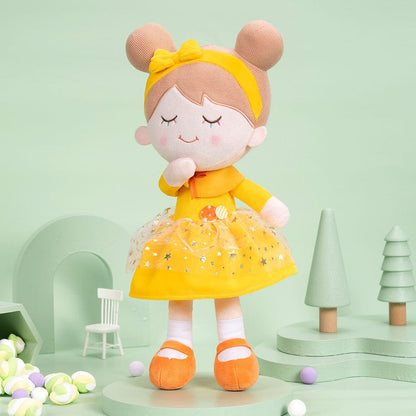 OUOZZZ Herbstmädchen Plüschpuppe