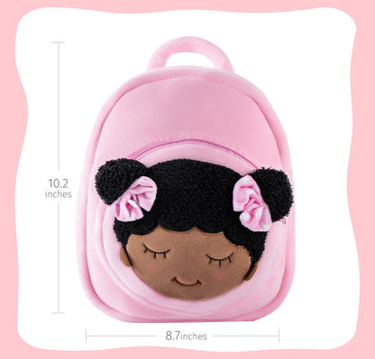 Tiefen Teint Personalisierter Plüschrucksack Rosa