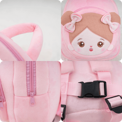 OUOZZZ Personalisierter Plüschrucksack Rosa Rucksack